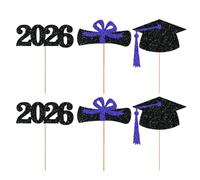 Graduation Picks, Cake Fillers, 2026 Graduation Cupcake Picks, for Dinner Table, Desks, Festival, Holiday, Party, School Activity