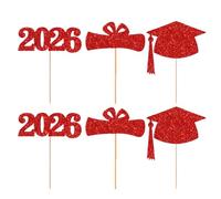 Graduation Picks Centerpieces - Set | Flower Stakes - 2026 Graduation Picks Centerpieces - Practical Tool for Buffet and Decoration for School Activities Safe Accessories