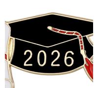 Graduation Pin - Class 2026 Lapel Badge, Decorative Corsage Brooch, Stylish Clothes Accessory | Elegant Outfit Button for School Teacher Student High School College Shawl Scarf Sweater Coat Jacket