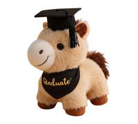 Graduation Plush - 12 Inch Soft Doll Pillow, Cuddly Horse Toys, Stuffed Toy, Relaxing Bedroom Decor, Cute Nursery Room Mate | Graduation Plush For Sofa Bed Ka