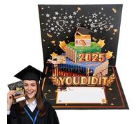 Graduation Season 3D Pop-Up Card with Music & Light - Creative Greeting Card for Grad Celebrations