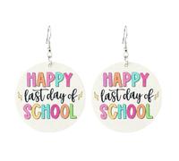 Graduation Season Wooden Dangle Drop Earrings Teacher Appreciation Week Inspirational Lightweight Statement Jewelry for Women Educators & Graduates, wood, agate