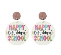 Graduation Season Wooden Dangle Drop Earrings Teacher Appreciation Week Inspirational Lightweight Statement Jewelry for Women Educators & Graduates, wood, agate