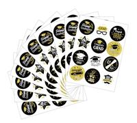 Graduation Stickers Class of 2025 Grad Sticker Adhesive Round Stickers Graduation Party Decals Labels Gift Packing Envelope Seal A8BYJFKT