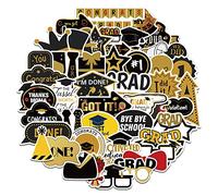 Graduation Stickers Scrapbook - 52Pcs Graduation Decorations Class of 2025 Personalised Graduation Stickers Graduation Labels Stickers Vinyl Stickers for Scrapbook Notebook Laptop Suitcase Guitar