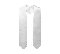 Graduation Stole for Adults Clergy Choral Stoles Academic Sash Graduation Shoulder Strap for School Church Ceremony Unisex 150cm White