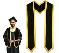 Graduation Stole, Graduation Stole Hood Clergy Stolen Stole Honor Graduation Stole Graduation Stole Church Clergy Stole Graduation Honors, 173 cm, for Priest Choir Graduation Party, black,