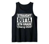 Graduation Straight Outta 8th Grade Grad Student Tank Top