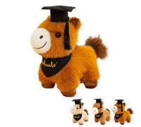 Graduation Stuffed Animal Horse Plush Toy, 11-Inch Soft Huggable Doll with Cap & Gown, Cuddly Keepsake for Graduates, Students & Celebration Gifts (02)