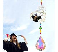 Graduation Sun Catcher Gifts, Grad Suncatcher Stone Spiritual Gift, Rainbow Maker Hang for Window Home Decor Car Charms Graduation Gifts for Her