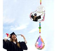 Graduation Sun Catcher Gifts, Grad Suncatcher Stone Spiritual Gift, Rainbow Maker Hang for Window Home Decor Car Charms Graduation Gifts for Her