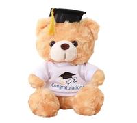Graduation Teddy Bears,2025 High School College Graduation Gifts Doll,Personalised Graduation Gifts For Her Him,Bears For Girls Boys Presents (Light brown and white T-shirt)