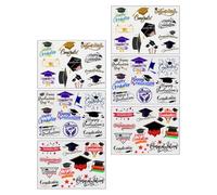 Graduation Theme Body Tattoos Sticker 6 Sheets Latex Temporary Tattoos