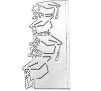 Graduation Theme Cutting Dies for Card Making, Hats Stars Edge Border Dies Cut Stencils for DIY Scrapbooking Photo Album Decorative Embossing Paper Templated Die-Cutting