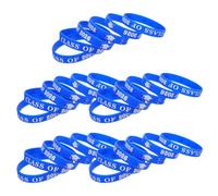 Graduation Themed Silicone Wristband 50pcs Blue Party Bracelet Pack