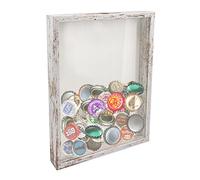 GraduationMall 11x14 Shadow Box Frame with Slot,Wine Cork Ticket Stub Shells Memory Box,Top Loading Display Case Memento Keepsake Storage Box White