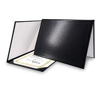GraduationMall Diploma Cover Certificate Holder Graduation Covers for A4 Paper Classic Smooth Black