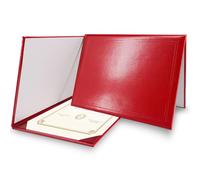 GraduationMall Diploma Cover Certificate Holder Graduation Covers for A4 Paper Classic Smooth Red
