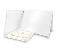 GraduationMall Diploma Cover Certificate Holder Graduation Covers for A4 Paper Classic Smooth White
