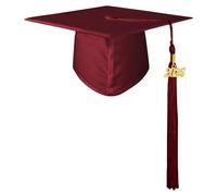 GraduationMall Graduation Hat for Adult 2026 Bachelor Cap Motorboard Hat for High School University Graduation Cap - Maroon