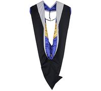 GraduationMall Graduation Hood for Master Degree Deluxe Academic Hood - White/Royal/Gold