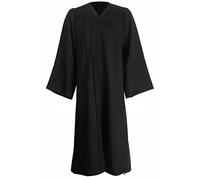GraduationMall Matte Graduation Gown Clergy Choir Robe for Adults Graduation Outfit for University Bachelor High School Judge Robe Costume Black