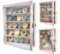 GraduationMall Shadow Box Frame with Removable Shelves,11x14 White Deep Memory Box Display Case for Military Medals Flowers Keepsake Collectibles