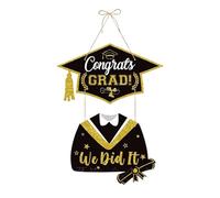 Graduations Paper Door Hanging Decor, Graduation Gown and Hat Shaped Ornaments, Congrats Grad Party Decors for 2025 Celebrations, Essential Party Supplies