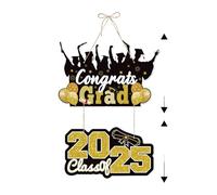 Graduations Paper Door Hanging Decor, Graduation Gown and Hat Shaped Ornaments, Congrats Grad Party Decors for 2025 Celebrations, Essential Party Supplies