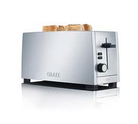 Graef 4 Slice Stainless Steel Toaster with Cool to Touch Heat Insulated Housing, Warming Rack, Bun Attachment, Cable Rewind, Extra Lift for Toast Removal, Defrost and Stop Button