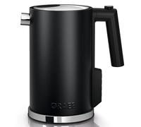 Graef Electric Kettle 1.2 L, Double Walled for Cool Touch, Cordless, Integrated Child Lock-Black WK902UKI