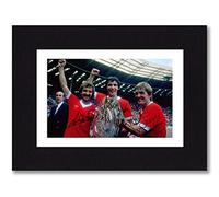 GRAEME SOUNESS, ALAN HANSEN & KENNY DALGLISH Signed 8x6 Inch Mounted Photo Print Pre Printed Signature Liverpool Autograph Gift, Ready To Be Framed