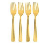 GRÄWE Cake Forks, Gold, 4-Piece Dessert Fork Set, Small Forks, Dishwasher Safe, Pastry Forks, Fruit Forks, Stainless Steel, Athens Series