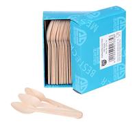 GRAEWE Disposable Cutlery Wooden Spoons / 100 Pieces