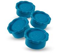 GRÄWE Lid for Sodastream Glass Bottles Penguin and Crystal, Set of 4 Bottle Lids, Completely Tight Lid, Turquoise