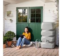 Graf Cubus 340 Litre Grey Garden Tank For Efficient Rainwater Collection And Sustainable Irrigation