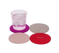 Graf Lantz - Bierfilzl Felt Coasters - Round - 100% Merino Wool - Moisture Wicking - Heat Resistant - Sustainable - Home Decor - Bar Decor - Housewarming Gift - 4 Coaster Set - 4" Circles - Love