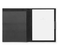 Graf von Faber-Castell 118778 Writing Case DIN A4 Cashmere Black with Notepad, Pen Loop and Compartments
