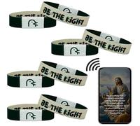 GRAFARMI 4 Pack Daily Bible Verse Bracelets For Women Men Teens Daily Bible Verse Bracelet With Elastic Inspirational Christian Scripture Bracelets Scanner Easter Church Religious Gift,Random Style