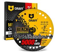 GRAFF 3 Inch Diamond Cutting Wheel for Metal 3/8 Arbor Cut Off Wheel for INOX Steel and Rebar