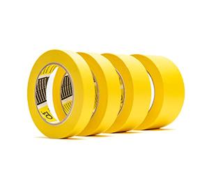 Graff-City Q1 Painters Yellow Masking Tape Bundle 4 x 50 Metre Rolls 18mm 24mm 36mm & 48mm Painting & Decorating For Sharp Lines and No Paint Bleed