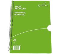 Graffico A4 Recycled Spiral Bound Feint Ruled 100 Pages Notebook