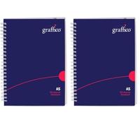 GRAFFICO A5 Twin Wire Polypropylene Notebook of 140 Pages (Pack of 2)