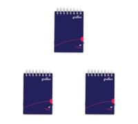 GRAFFICO A7 Twin Wire Polypropylene Notebook of 140 Pages (Pack of 3)