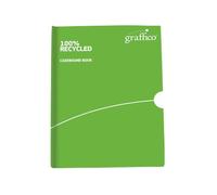 Graffico by 5 Star A5 Recycled Notebook, 160 Pages, 100% Recycled 60gsm Paper, Hardback Casebound Notebook, Feint Ruled, Sewn Pages, Durable Cover, 1 Pack, EN08050