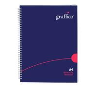 Graffico by 5 Star Hard Cover Wirebound Notebook 160pg A4 EN08810