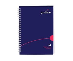 Graffico Hard Cover Wirebound Notebook 160 Pages A5 500-0511+ Free finchley Refill Pen (10)
