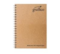Graffico Recycled Wirebound Notebook 160 Pages A5 (Pack of 10) EN07341