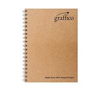 Graffico Recycled Wirebound Notebook 160Pg A4 (Pack of 10), White
