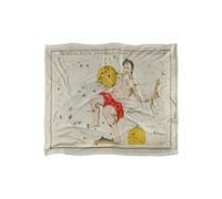 Graffitee Studios Vintage Aquarius Zodiac Silky Touch Super Soft Throw Blanket 152 X 127 cm Graffitee Studios White One Size